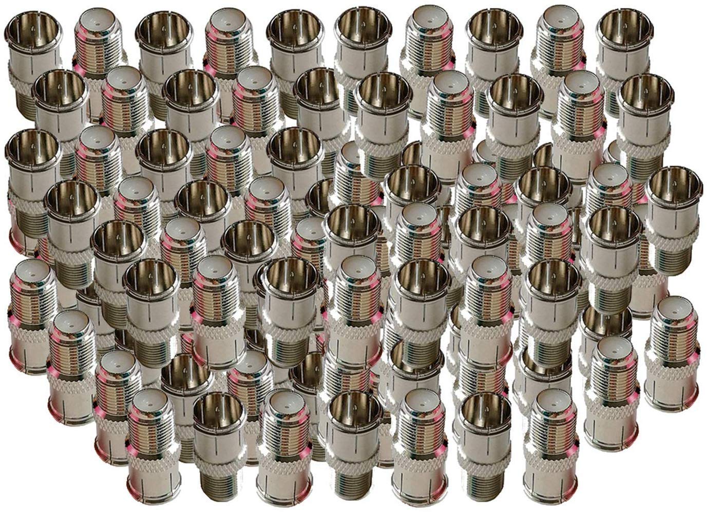 Amazon.com: iMBAPrice (100-Pack F-Jack to F-Quick Push On Plug F